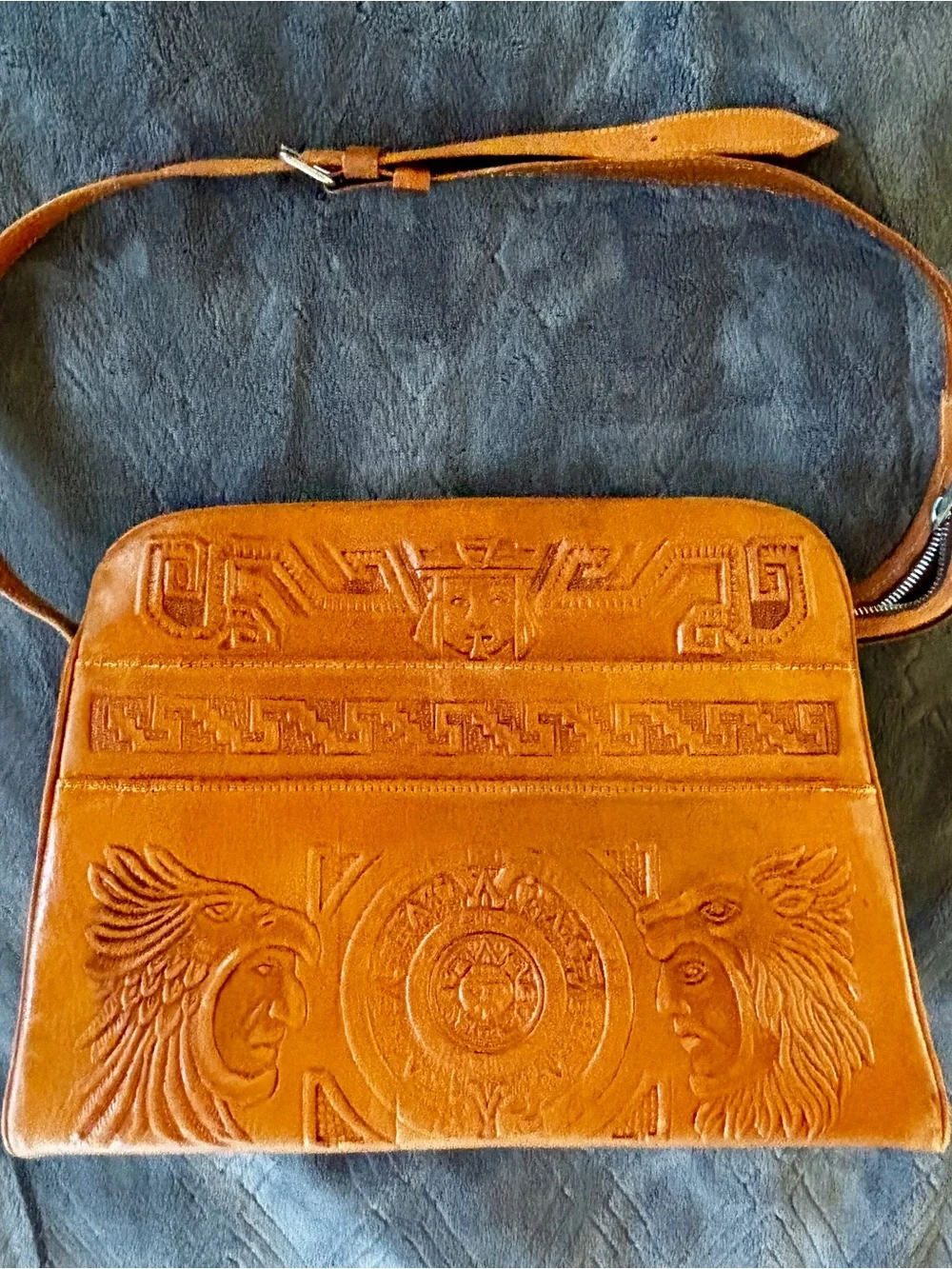 Avelar’s Productos Embossed Leather Bag Mexico Guadalajara